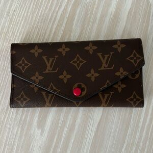 LOUIS VUITTON 
Monogram Josephine Wallet Red - gently used